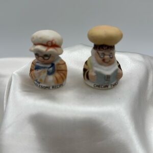 Hershey Bisque Porcelain Figures/Thimbles, J H Schuler Co.,  licensee.